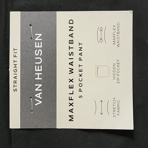Men's Van Heusen MaxFlex 5 Pocket Pants, Black, Size 38x32, NWT-small defect - Picture 3 of 12